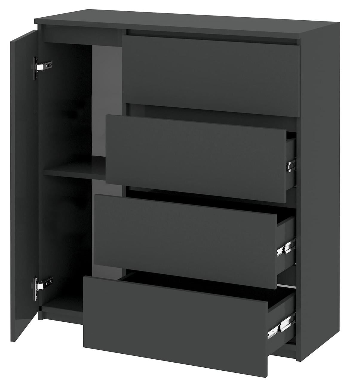 Комод Брайт Мастер Форм 100х37,6х95 см Графитовый (22880791)