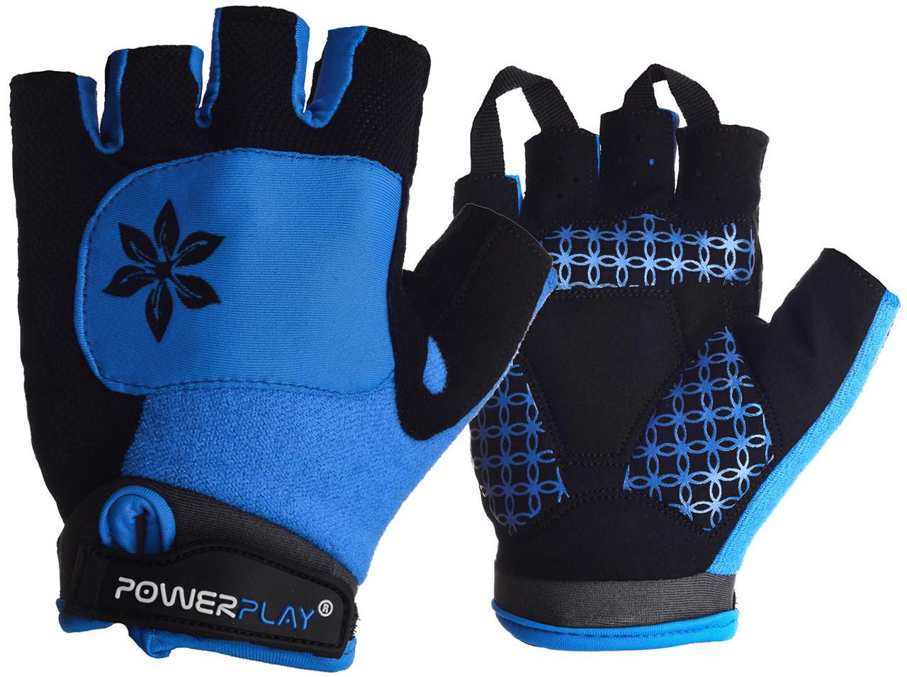 Велорукавички жіночі PowerPlay 5284 D XS Блакитний