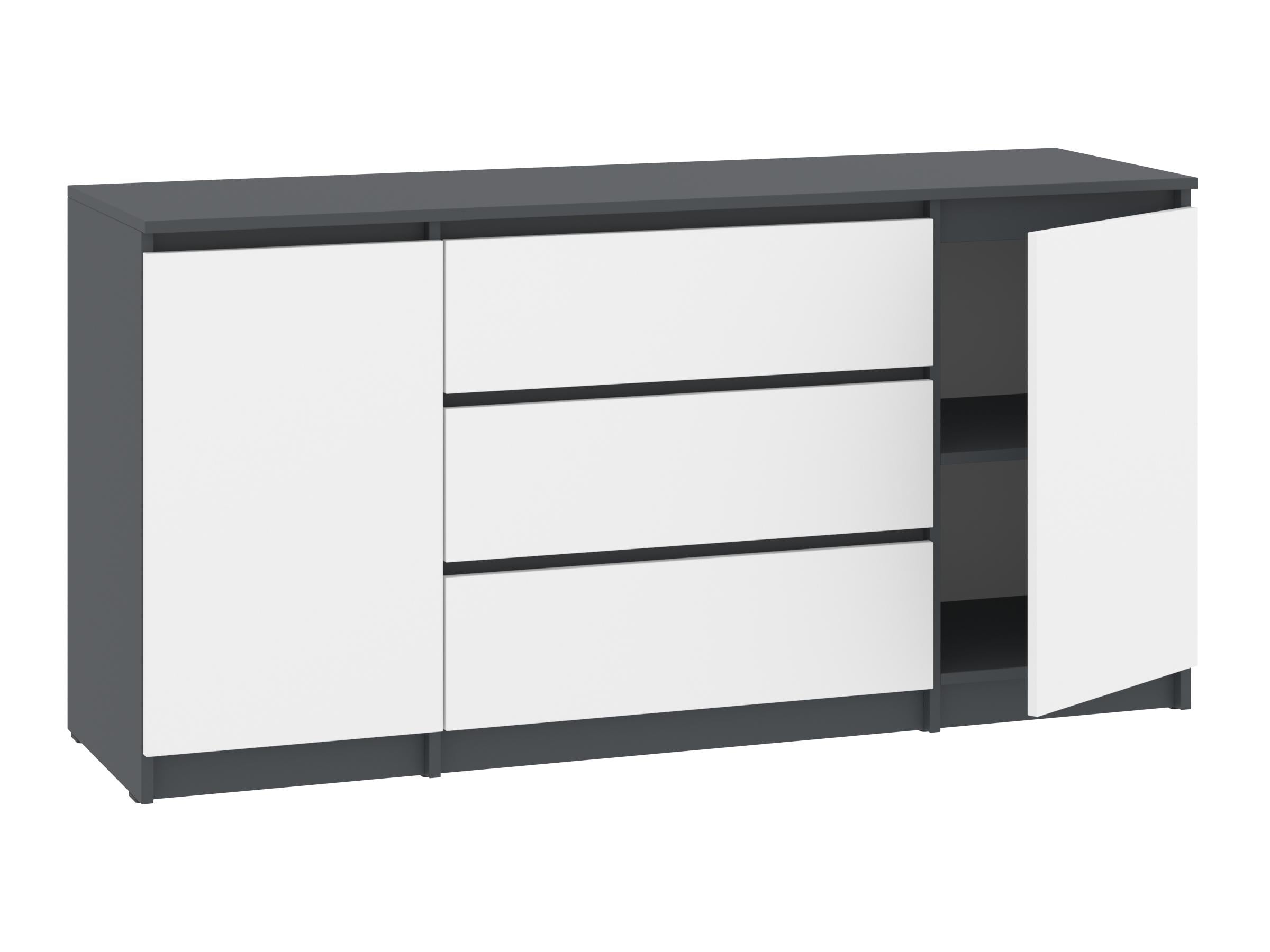 Комод с ящиками PEHOTIN НС-3+2 ДСП 150х45х75 см Антрацит/Белый (PN-100690)