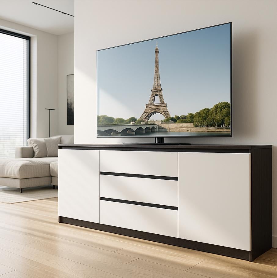 Комод Мастер Форм Брайт 1800х376х730 мм Венге магия/Белый (33120) - фото 1 Комод Мастер Форм Брайт 1800х376х730 мм Венге магия/Белый (33120) - фото 1