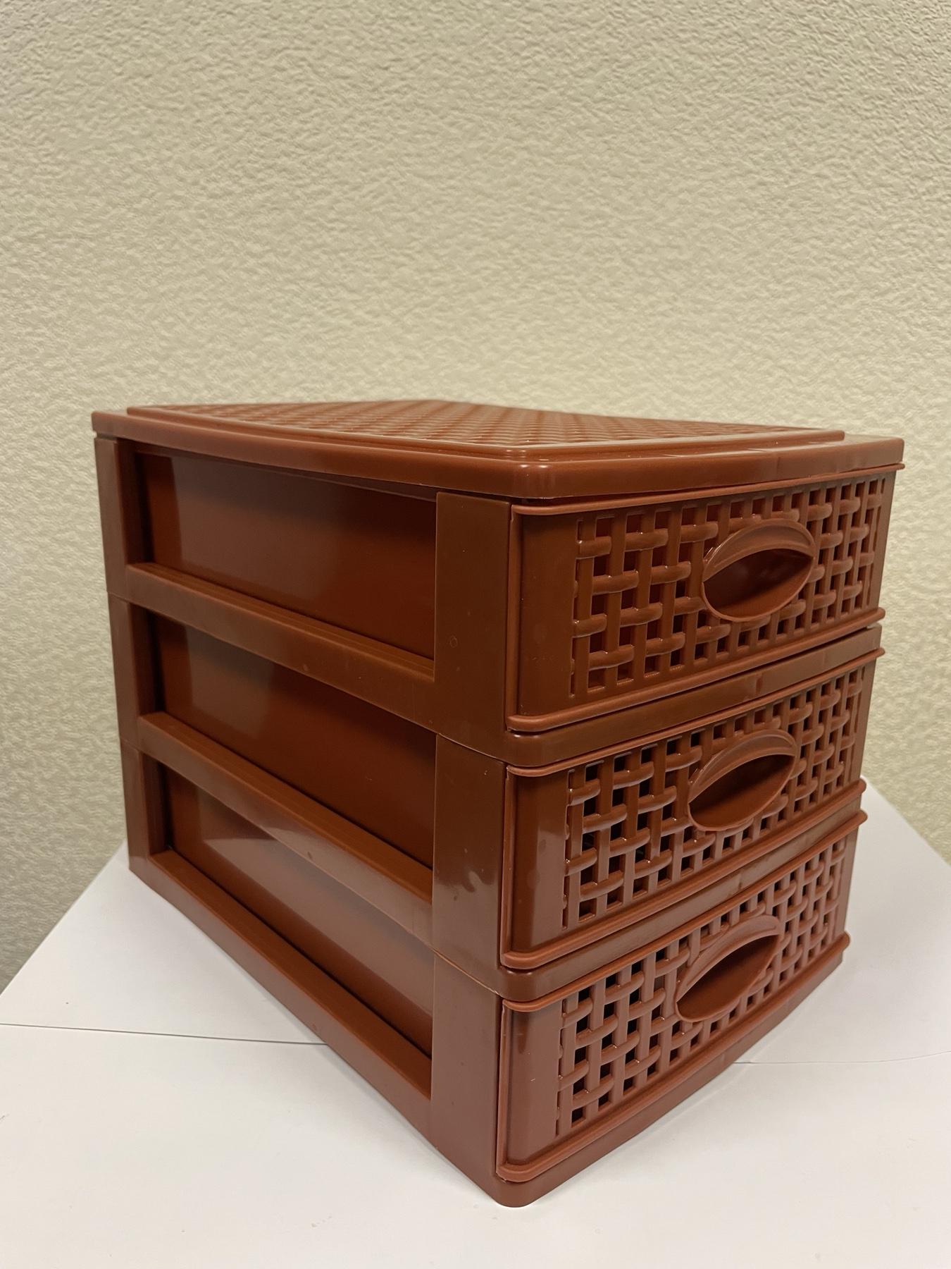 Комод пластиковый Консенсус ROTANGE мини 3 ящика 20х19х26,5 см Коричневый (28790094) - фото 9