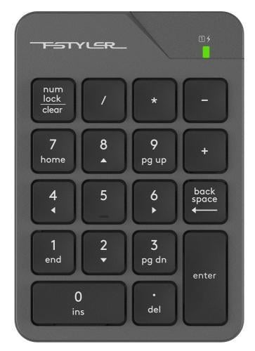 Клавіатура бездротова A4Tech FGK21C Fstyler Чорний/Сірий (2881188303)