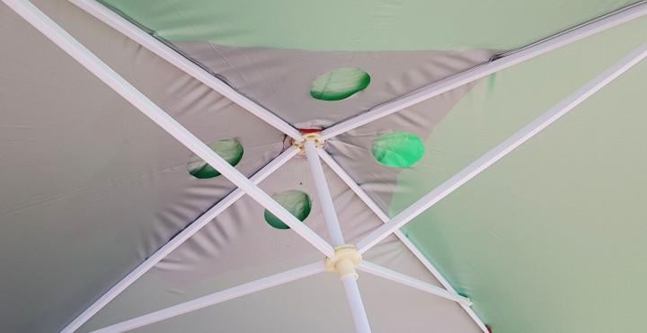 Зонт квадратный с напылением и клапаном Sansan Umbrella 2х2 м Зеленый - фото 3