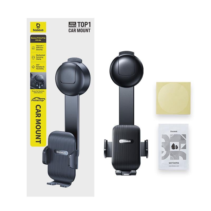 Автотримач для телефону BASEUS PrimeTrip C03 Air Clamping Car Mount Suction Cup Version Cosmic Black (C0013C01) - фото 11 Автотримач для телефону BASEUS PrimeTrip C03 Air Clamping Car Mount Suction Cup Version Cosmic Black (C0013C01) - фото 11