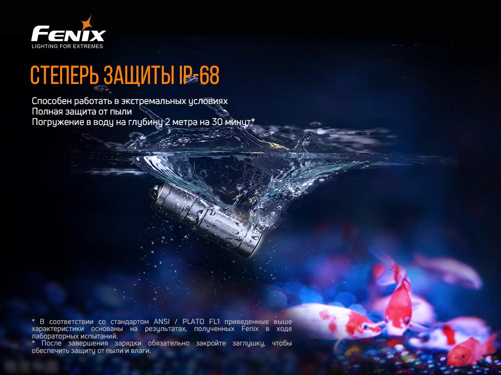 Фонарь ручной Fenix E02R Черный (337585) - фото 10