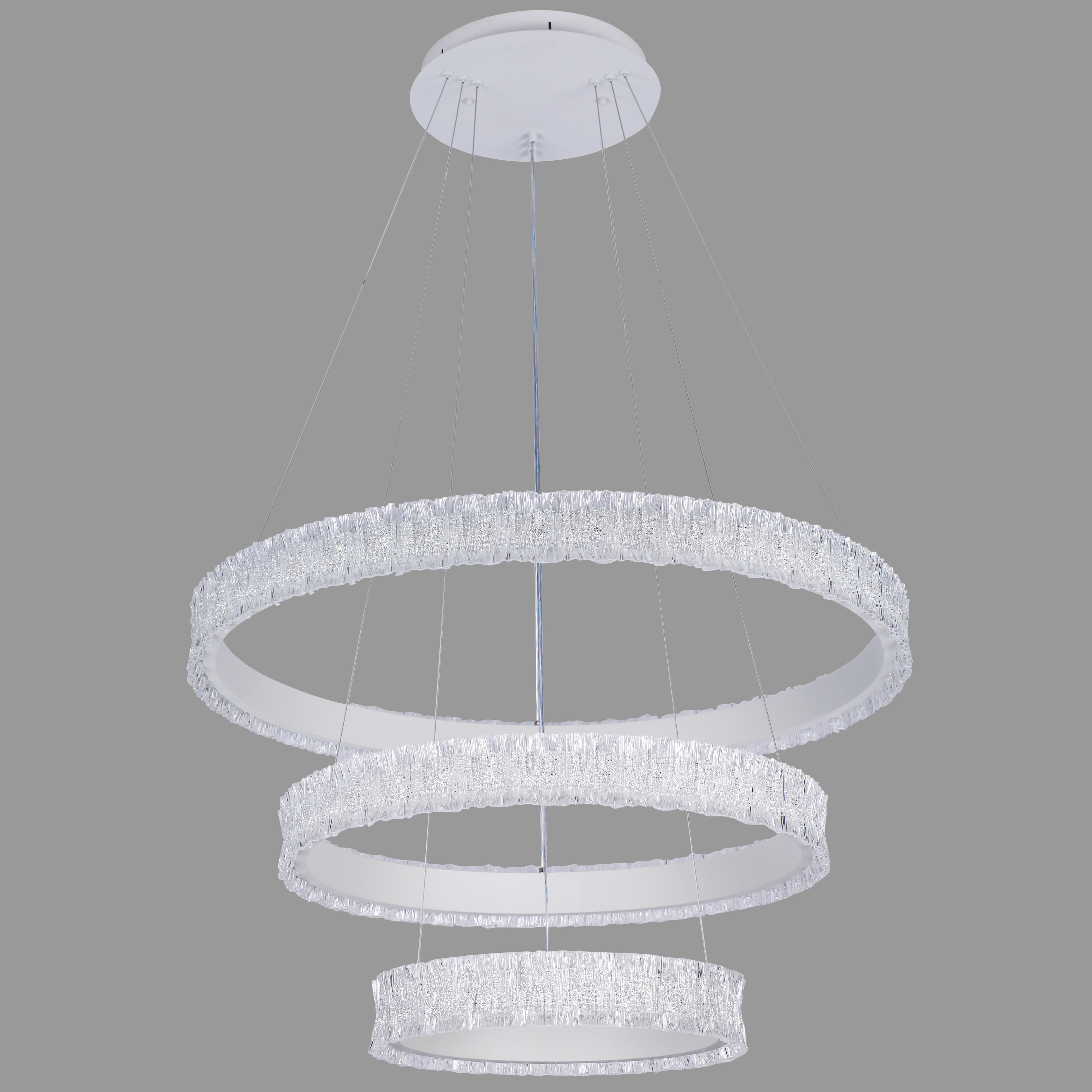 Люстра підвісна Led 94W 40/60/80 см Білий (87-5127 (400/600/800) WH) Люстра підвісна Led 94W 40/60/80 см Білий (87-5127 (400/600/800) WH)