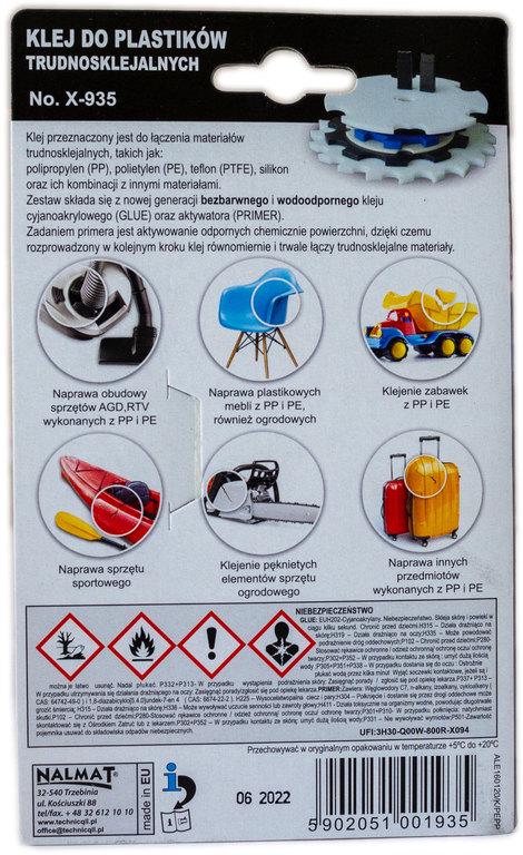 Клей для пластмассы Technicqll PP/PE и PTFE 8 г с грунтовкой 8 мл (000034085) - фото 2