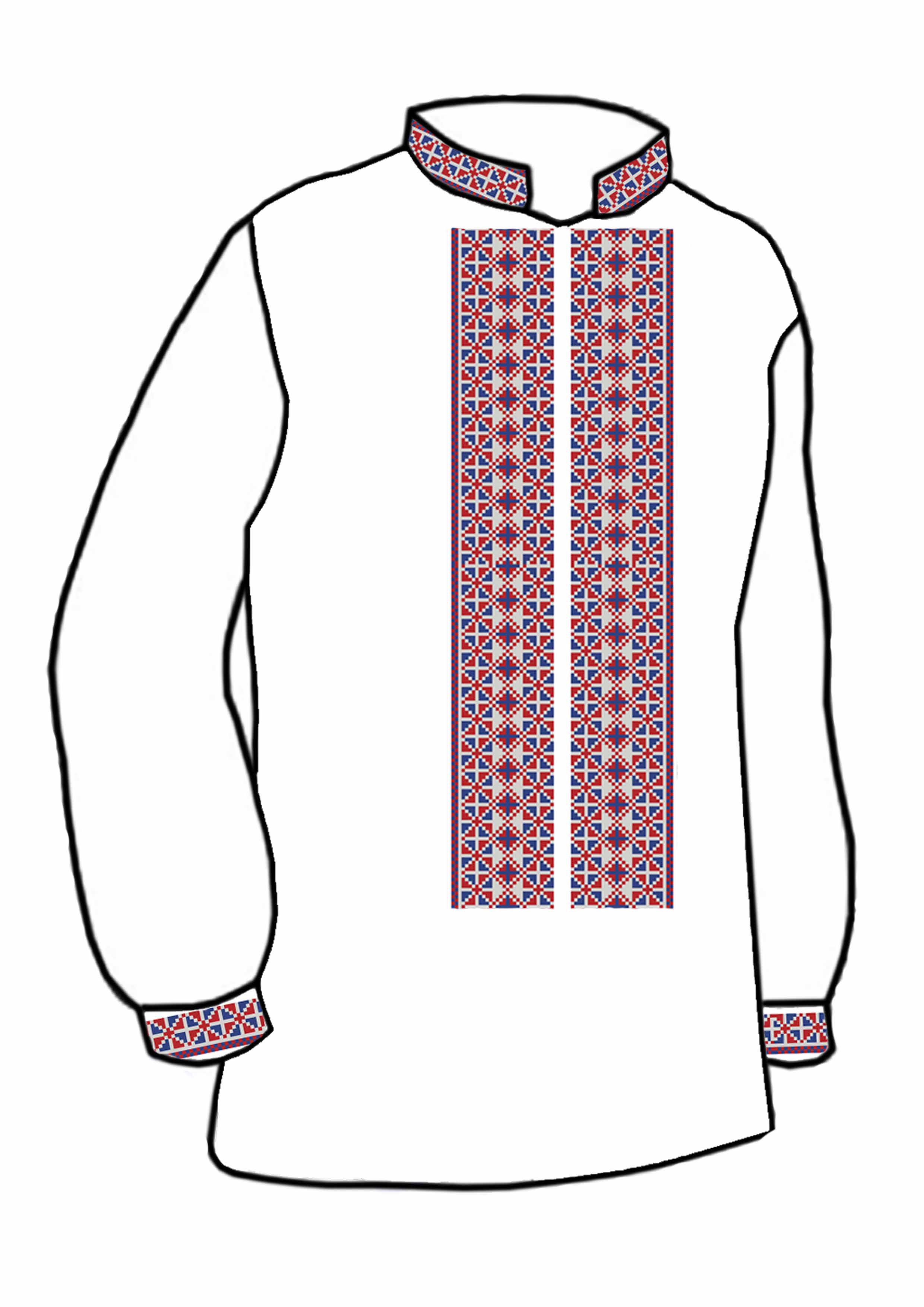 Заготовка для вишивки нитками або бісером сорочка СЧ-125 домоткане полотно Заготовка для вишивки нитками або бісером сорочка СЧ-125 домоткане полотно