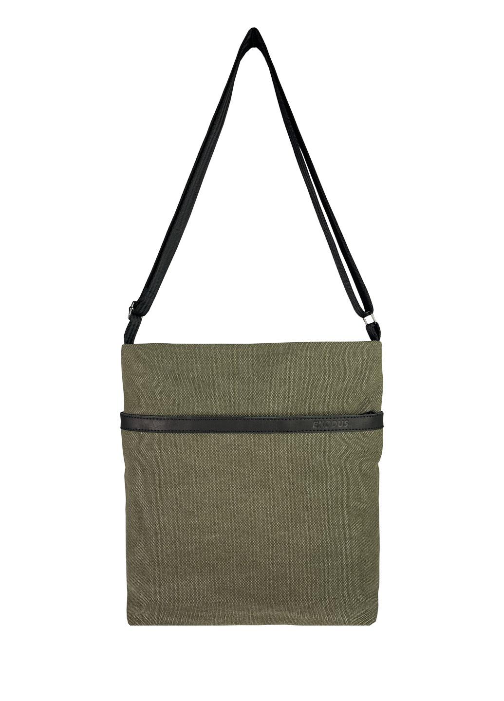 Сумка через плече Exodus Leather Canvas Хакі (P0805EX061)