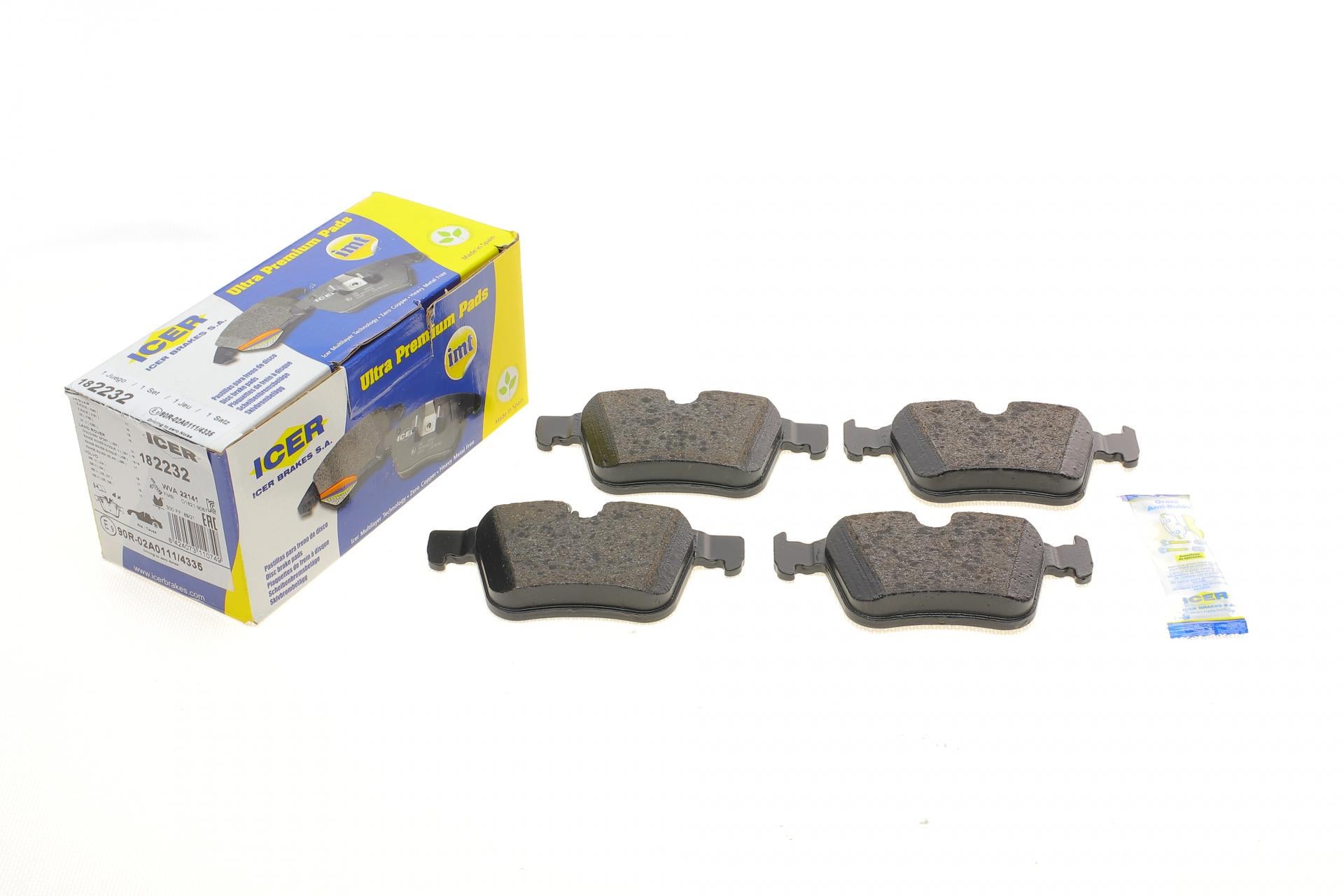 Колодки тормозные задние ICER для Volvo S60/V60 18-/S90/V90/XC60 16-/XC90/Land Rover Discovery 14- (182232)