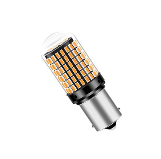 Автомобільна лампа LED LED 1156 BA15S P21W 144 SMD 3014 Жовте світло (534916) Автомобільна лампа LED LED 1156 BA15S P21W 144 SMD 3014 Жовте світло (534916)
