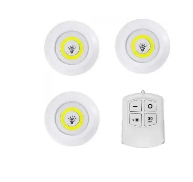 Лампи бездротові світлодіодні Led Light With Remote Control 15 W з пультом 3 шт. (1045)