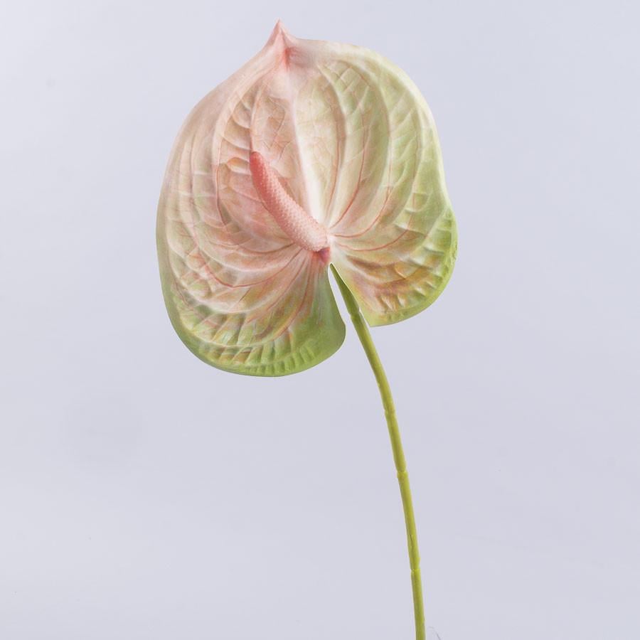 Цветок искусственный Антуриум латексный большой Пудровый (2754-4)