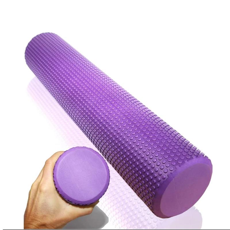 Ролик рулон масажний Feel Fit для йоги фітнесу 45х15 см Фіолетовий - фото 2