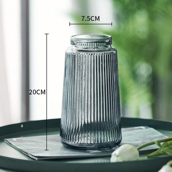 Ваза стеклянная Viva NORDIC 20 см Серый (6841690) - фото 2 Ваза стеклянная Viva NORDIC 20 см Серый (6841690) - фото 2