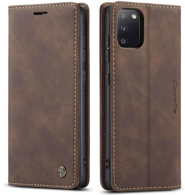 Чехол книжка с магнитом CaseMe для Samsung Galaxy A03s A037 Dark Brown (23998-05)