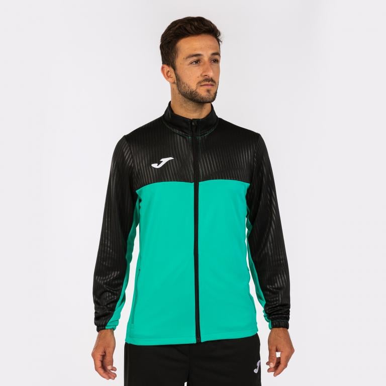 Олимпийка Joma 102744.440 Montreal Full Zip Sweatshirt M Green Black (8445456389682)