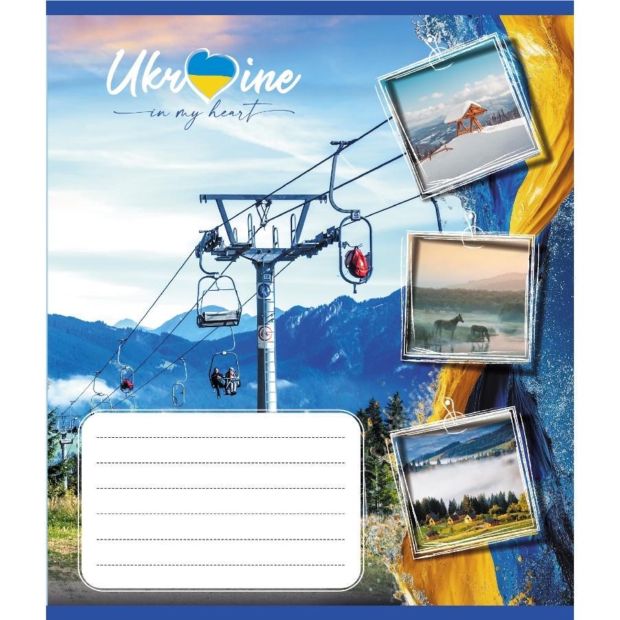 Зошит учнівський Leader Україна в серці 048-590591K-3 в клітинку 48 арк. (RLT55384)