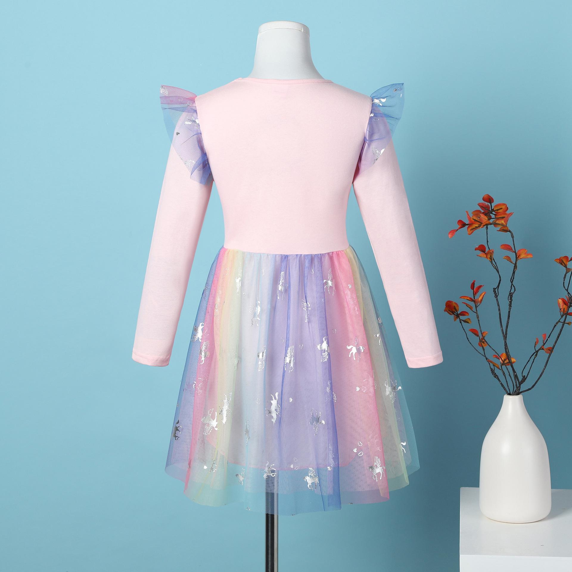 Платье детское с единорогом 130 см Радужный (23992016) - фото 2 Платье детское с единорогом 130 см Радужный (23992016) - фото 2