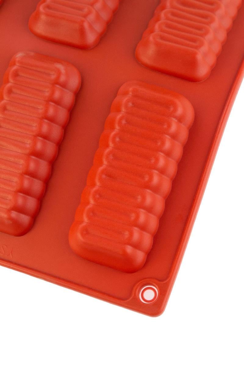 Форма силіконова One Chef для випічки Профі Хвиля 8х3,9х1,2 см на 9 осередків Червоний - фото 2 Форма силіконова One Chef для випічки Профі Хвиля 8х3,9х1,2 см на 9 осередків Червоний - фото 2