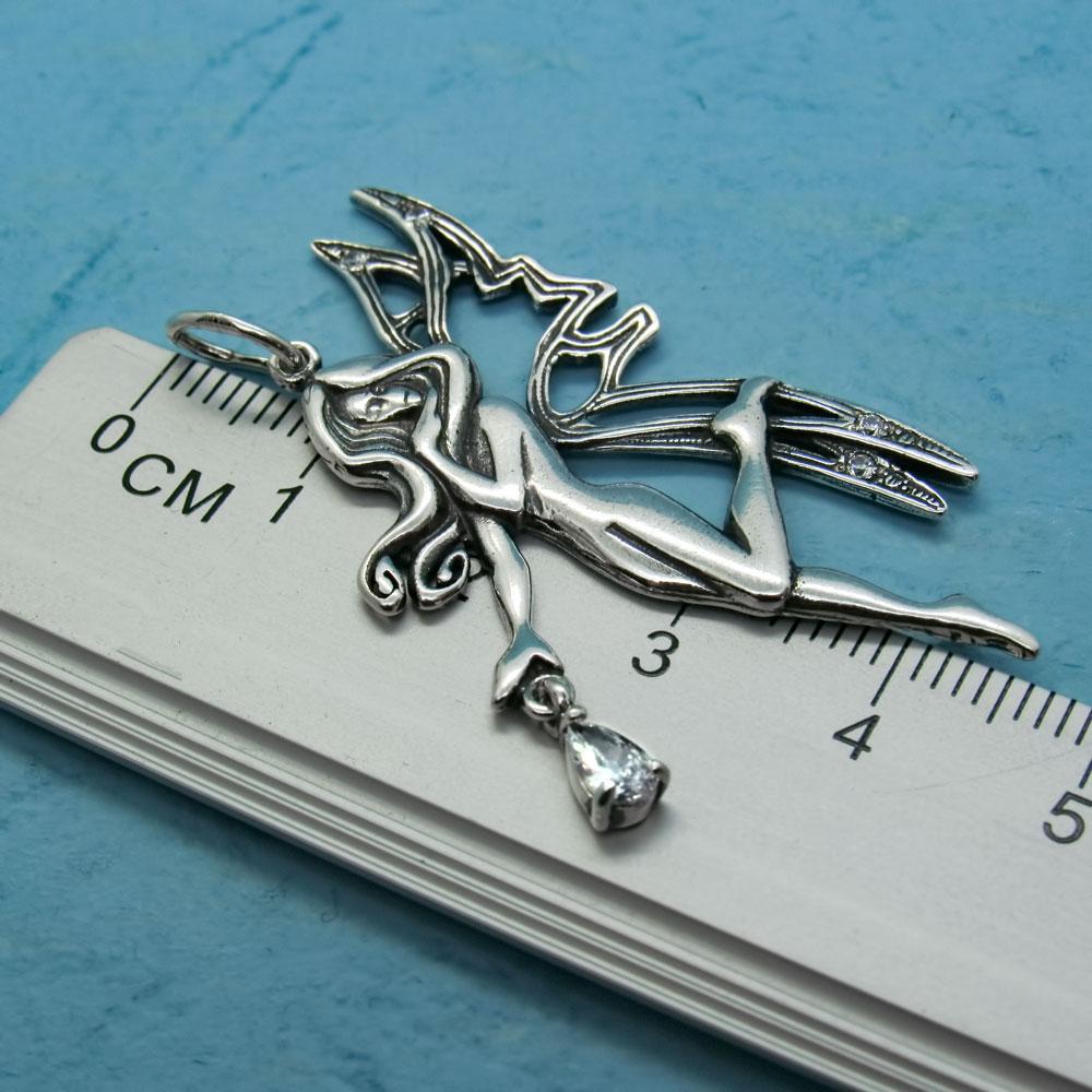 Срібний підвіс з фіанітами Фея (1165626478) - фото 2 Срібний підвіс з фіанітами Фея (1165626478) - фото 2