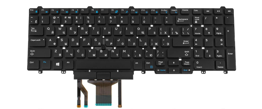 Клавиатура для ноутбука Dell Latitude 5591 с подсветкой клавиш матовая (9FN93)
