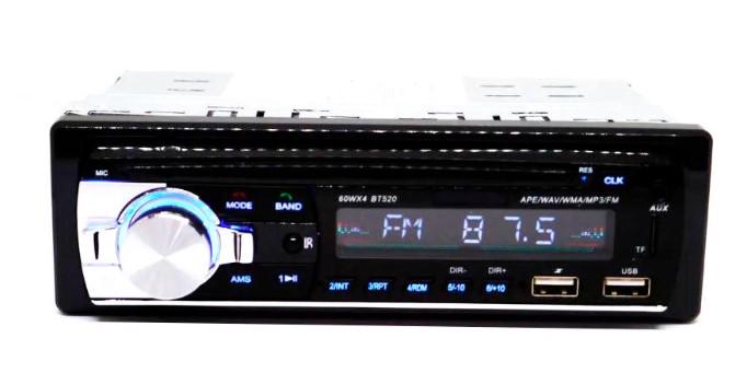 Автомагнитола 1DIN BT520 Bluetooth/2xUSB/SD/AUX (17450)