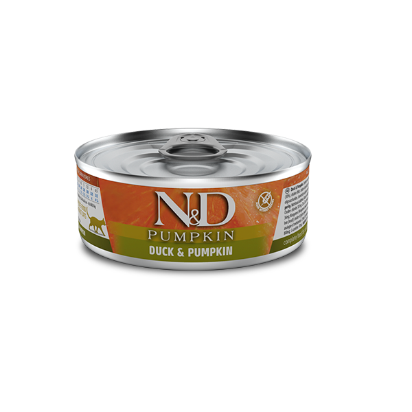 Корм вологий Farmina N&D Grain Free Pumpkin Duck для кішок з гарбузом та качкою 70 г (02093)