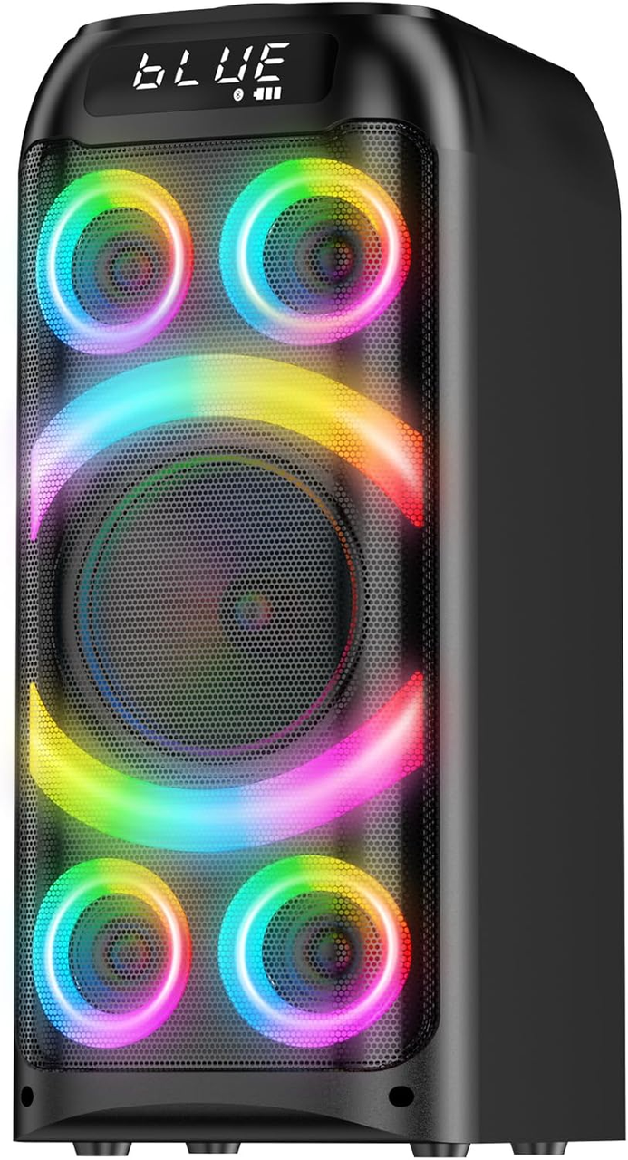 Портативная колонка BOHINI T77 160 Вт Bluetooth бумбокс с сабвуфером RGB подсветка TWS (2999247582)
