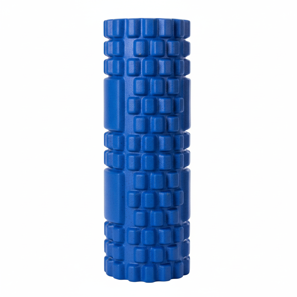 Массажный валик ребристый для йоги и фитнеса Stenson MS 1843-2 45х14 см Синий (44cc10e9)