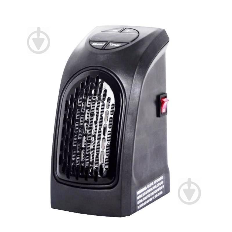 Портативний міні-обігрівач Rovus Handy Heater 400 Вт, 2 режими обдування, термостат Чорний (46-891713297)