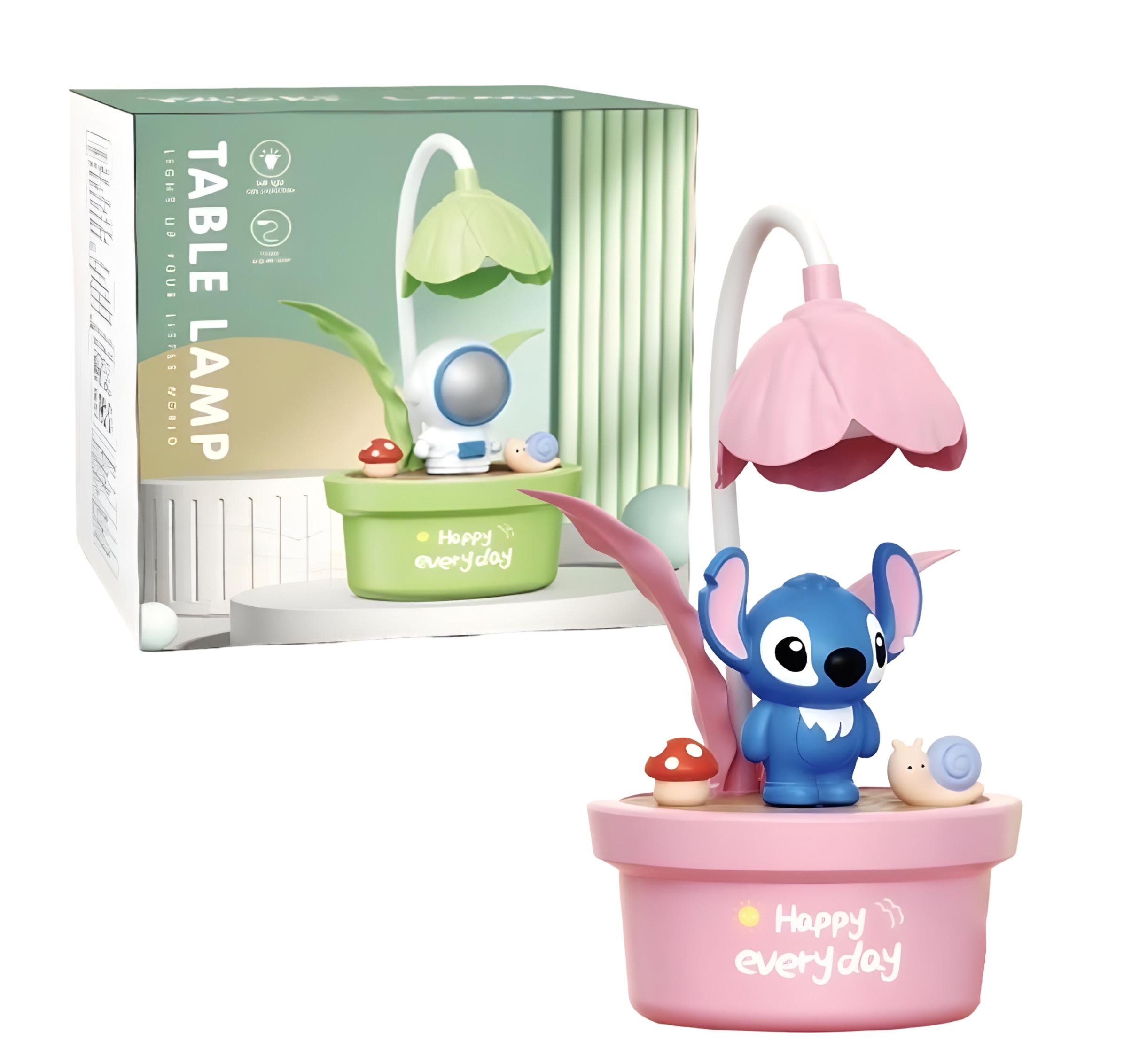 Настольная лампа Стич цветочный горшок Розовый (351B) - фото 2 Настольная лампа Стич цветочный горшок Розовый (351B) - фото 2