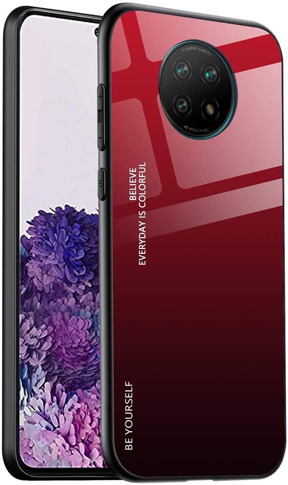 Стеклянный Чехол Glass Case для Xiaomi Redmi Note 9T Red (20992-2D)