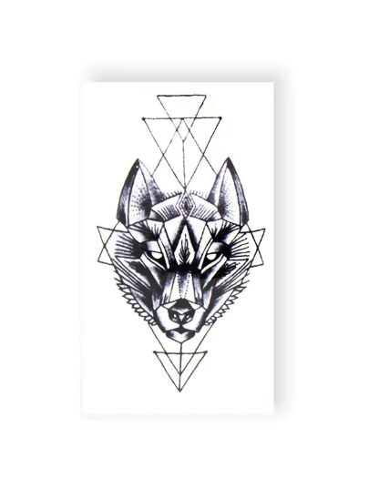 Временное тату Волк геометрия T-074 (KG-6099) Временное тату Волк геометрия T-074 (KG-6099)