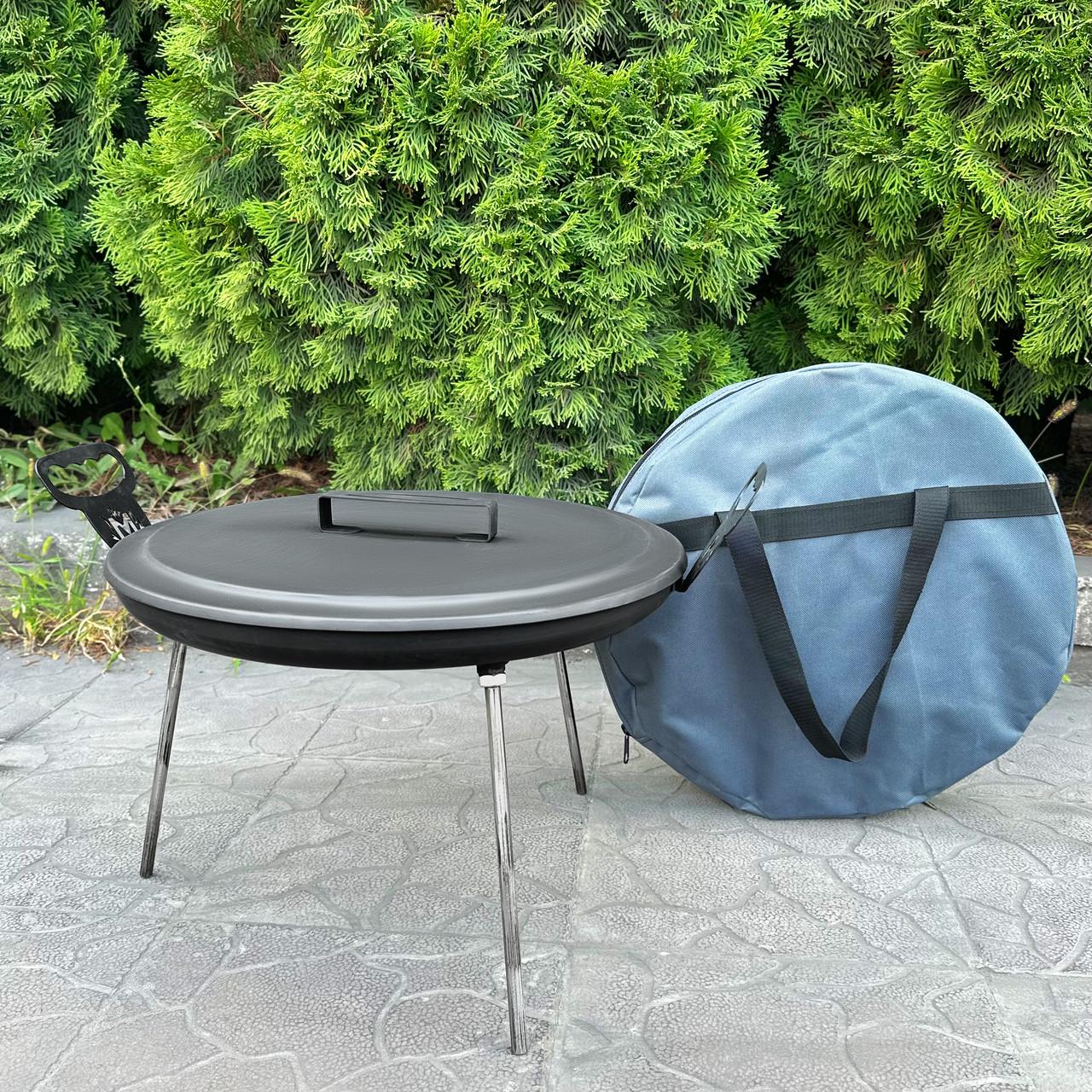 Сковорода с диском Фрея с крышкой/чехлом/съемными ножками 40 см (SDR-40KCH) - фото 7