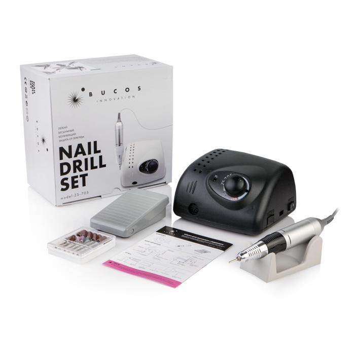 Фрезер для манікюру Bucos Nail Drill ZS-705 65 Ватт Чорний (1109503)