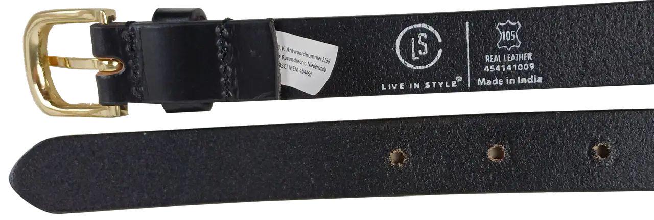 Ремінь жіночий LS натуральна шкіра 120х2 см Чорний (454141009) - фото 4