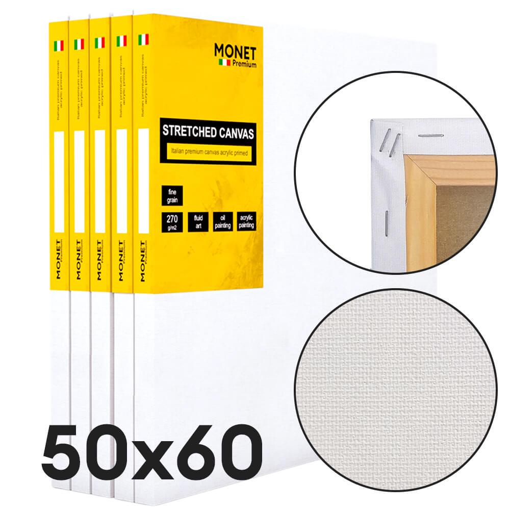 Набор полотен Monet мелкое зерно/итальянский хлопок 50х60 см 270 г/м2 5 шт. (MN3115060) - фото 2 Набор полотен Monet мелкое зерно/итальянский хлопок 50х60 см 270 г/м2 5 шт. (MN3115060) - фото 2