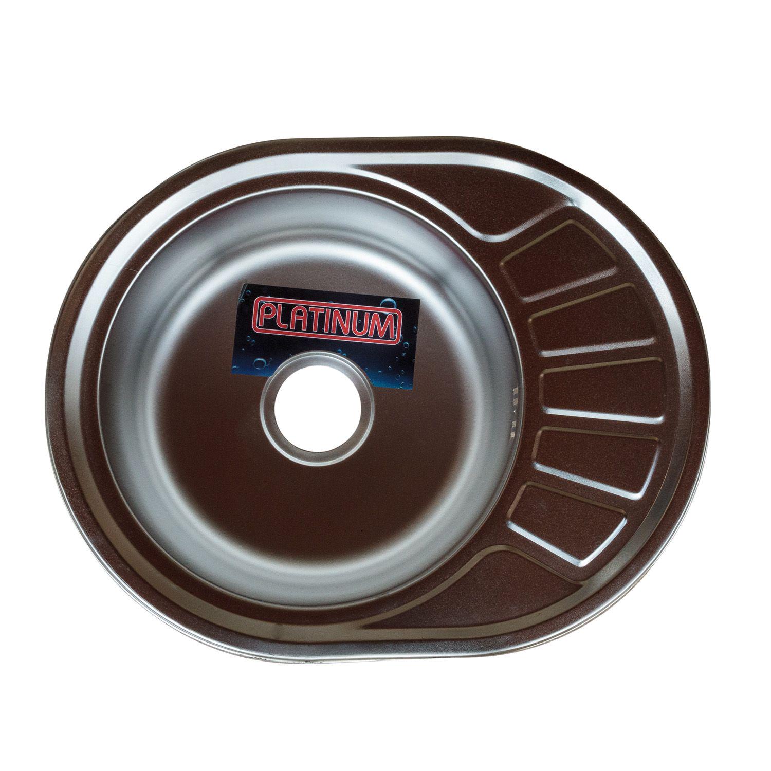 Мойка кухонная Platinum Сатин 5745 R с нержавеющей стали 0,8/180 мм (000023979)