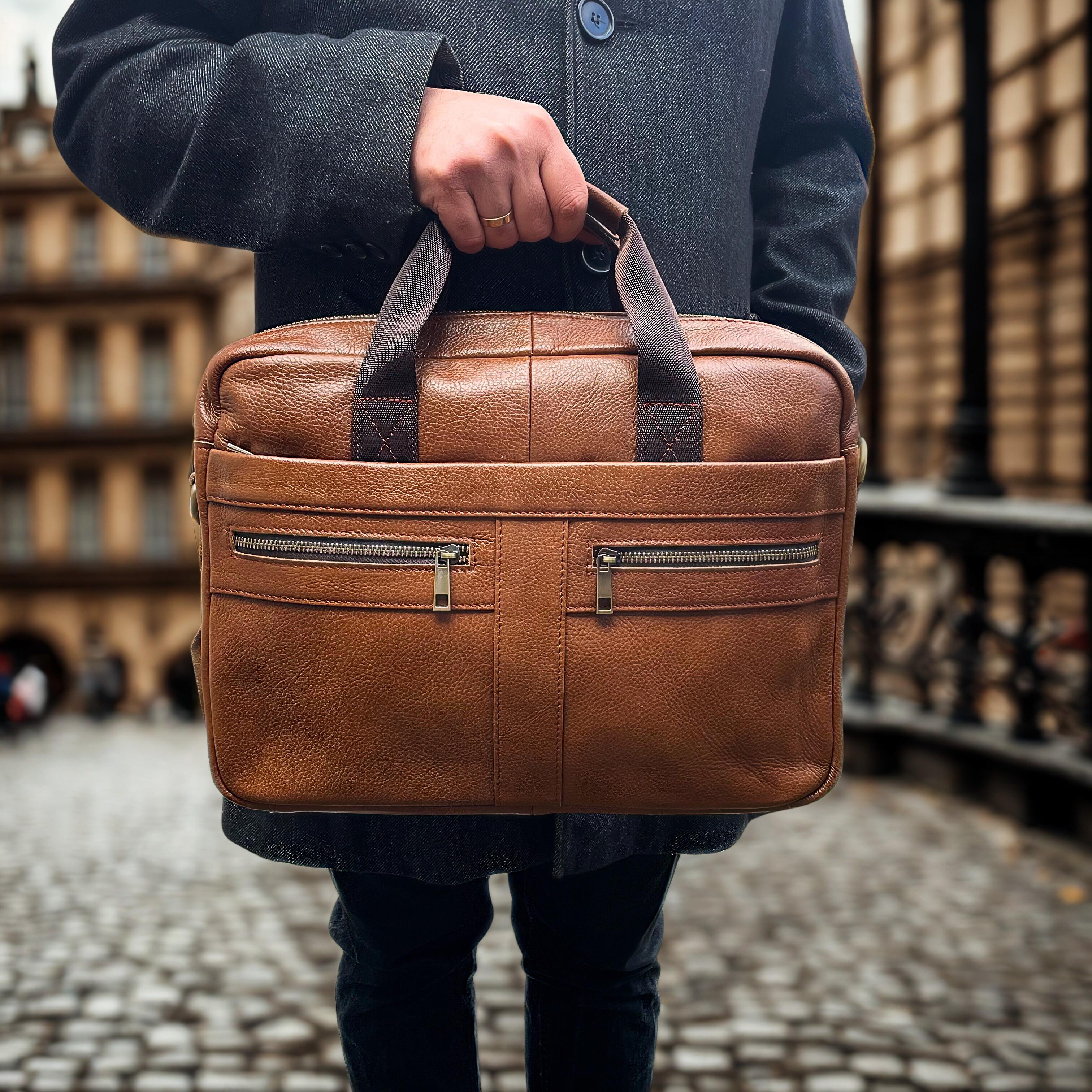 Портфель чоловічий Lorian з натуральної шкіри з відділенням для ноутбуку Кавовий (LR 252019-coffee) - фото 3 Портфель чоловічий Lorian з натуральної шкіри з відділенням для ноутбуку Кавовий (LR 252019-coffee) - фото 3