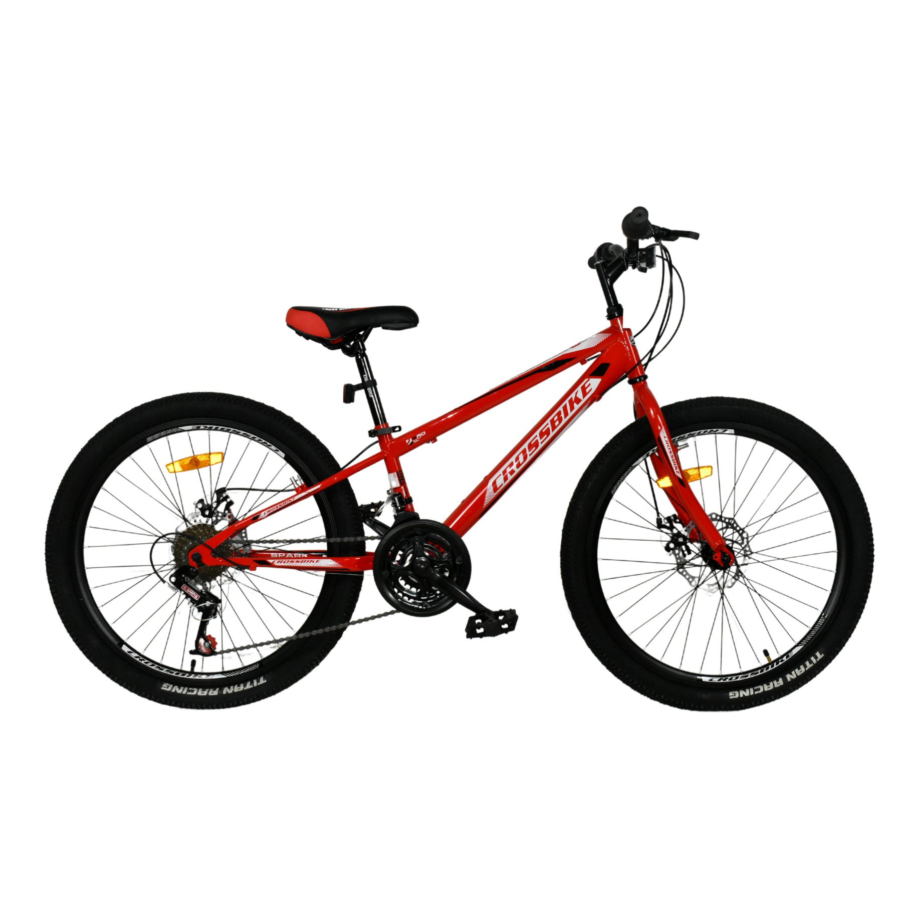 Велосипед CrossBike 24" Spark D-Al 2024 11" Red