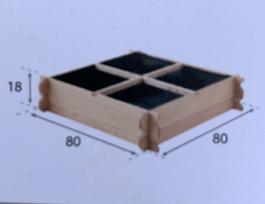 Овощная грядка сорт АВ лиственница Плотник 800х800х180 мм (4917) - фото 3 Овощная грядка сорт АВ лиственница Плотник 800х800х180 мм (4917) - фото 3