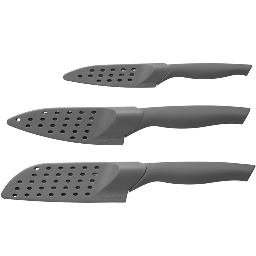 Набір з 3 кухонних ножів BergHOFF Vector Сантоку 140 мм/овочевий 100 мм/Шеф 130 мм штамповані нержавіюча сталь (2731732721)