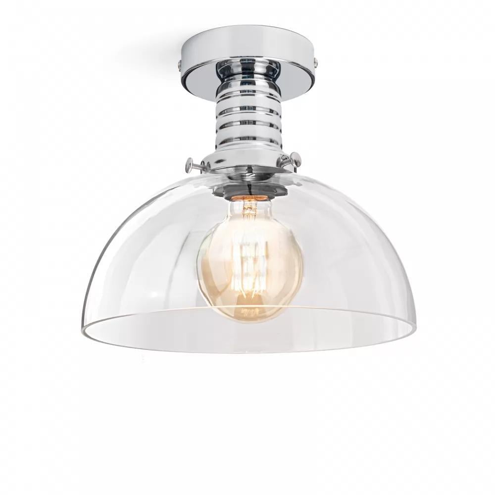 Стельовий світильник ретро з прозорого скла Hemisphere Clear Jazz Collection Chrome (CL-JC0004/CHR) - фото 1