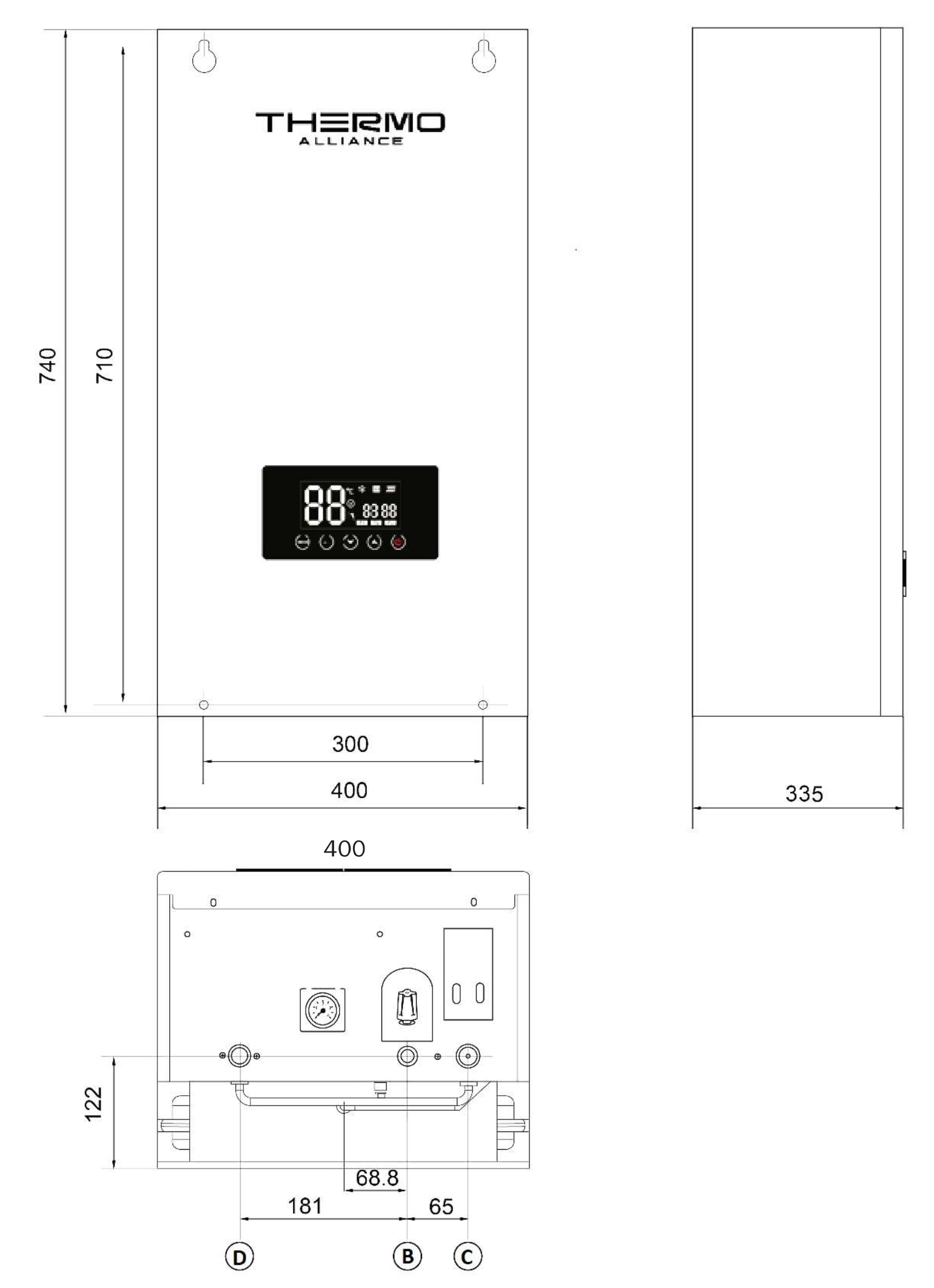 Котел електричний Thermo Alliance 18 кВт 380 В (SD00050443) - фото 2