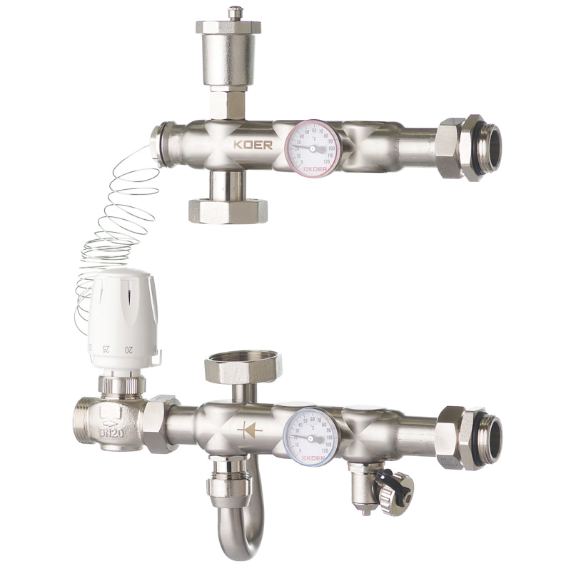 Змішувальний вузол KOER KR.S1022 без байпаса 1”НР SUS304 (KR2956)
