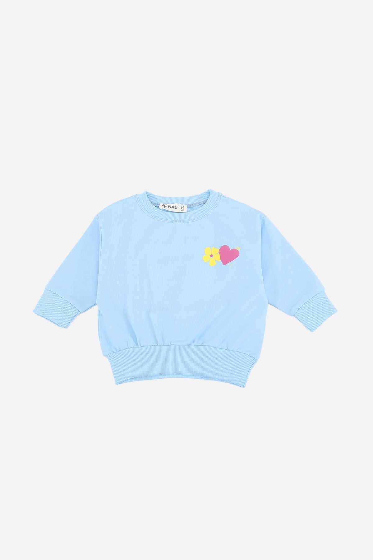 Свитшот детский Yuki для девочки 92 см Голубой (ЦБ-00290405)