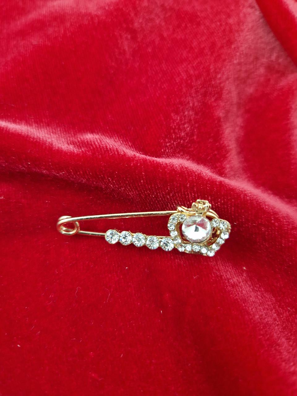 Брошь-булавка с камнями Золотистый (1861808902) - фото 1 Брошь-булавка с камнями Золотистый (1861808902) - фото 1