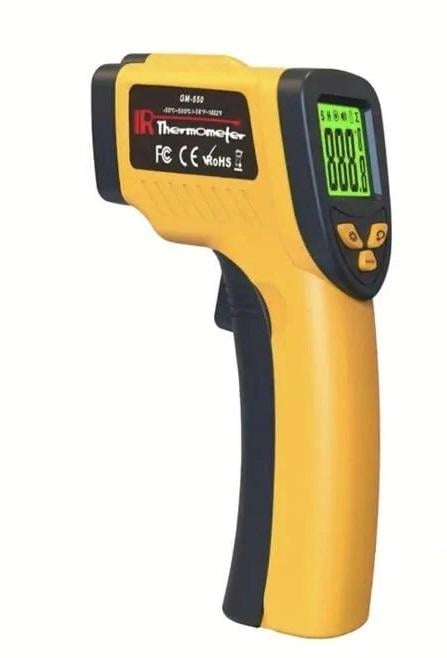 Безконтактний термометр на батарейках Жовтий (2680601703)