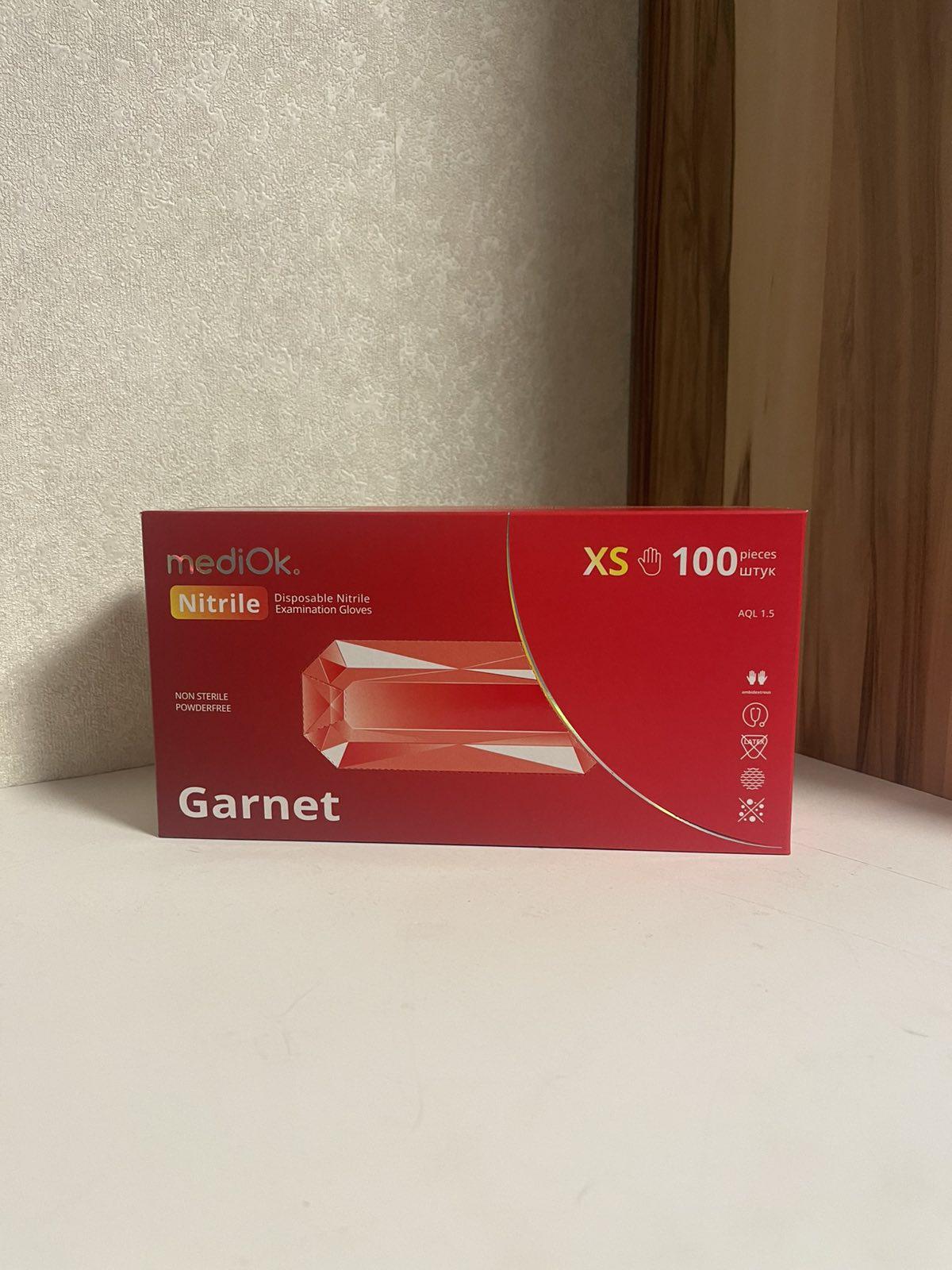 Рукавиці нітрилові MediOk Garnet 3,8 г XS Червоний (29752258)